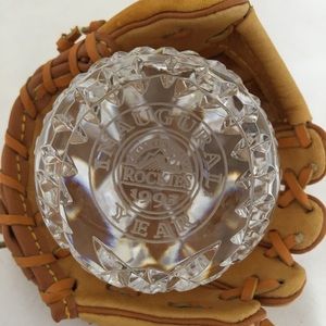 Waterford Crystal Baseball Colorado Rockies 1993